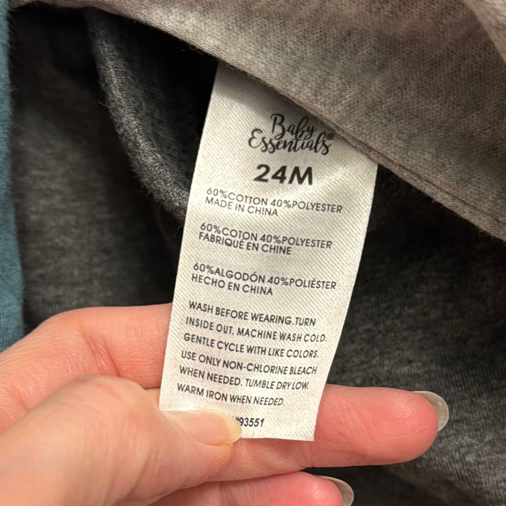 🦖 NWT Teal & Gray Quilted Dino Vest Outfit Set - Picture 8 of 8
